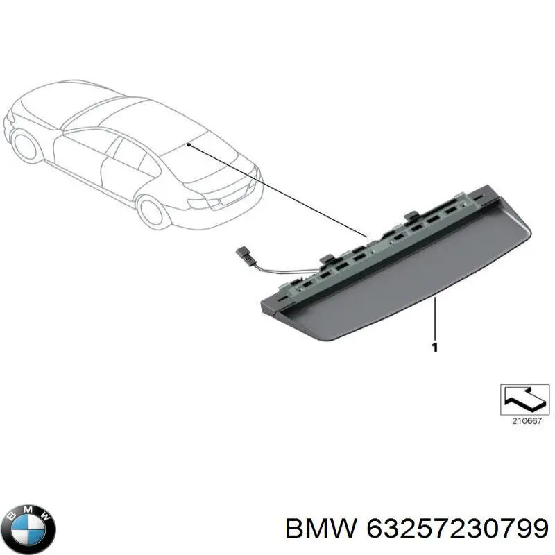 Lampara de luz de freno adicional  BMW 63257230799 precio, desde 68,24 EUR