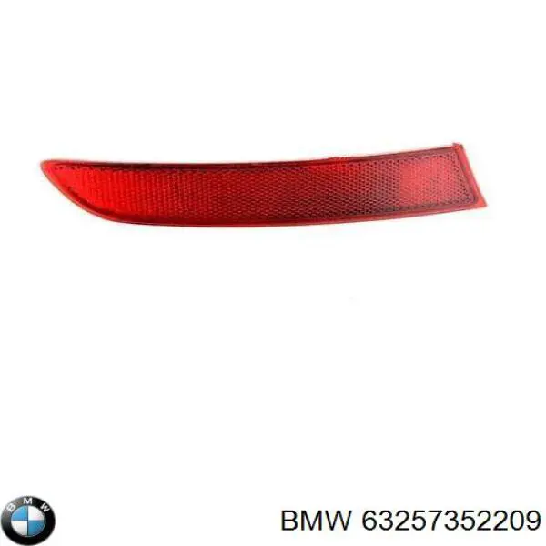 Reflector, parachoques trasero, izquierdo BMW 63257352209