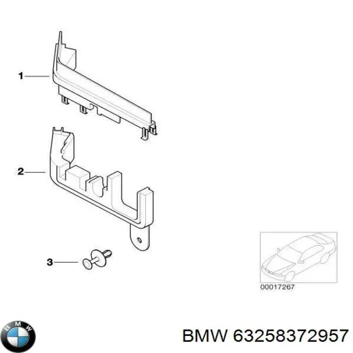 63258372957 BMW lampara de luz de freno adicional