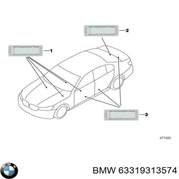 Comprar 63319313574 BMW Lámpara de cortesía de puerta