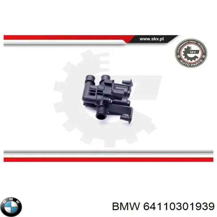 Grifo de estufa (calentador) BMW 64110301939