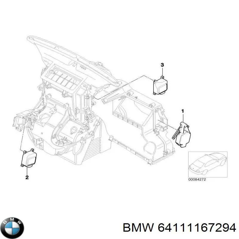 Actuador de compuerta de la calefacción para Mini Cooper  R50, R53