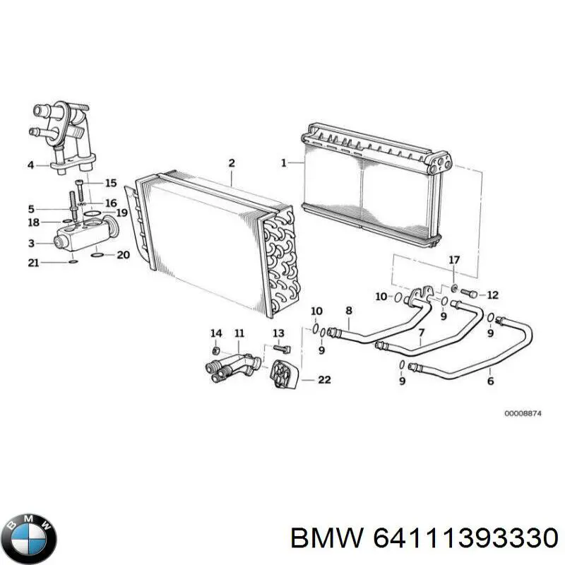 Comprar 64111393330 BMW Brida del sistema de refrigeración (triple unión)