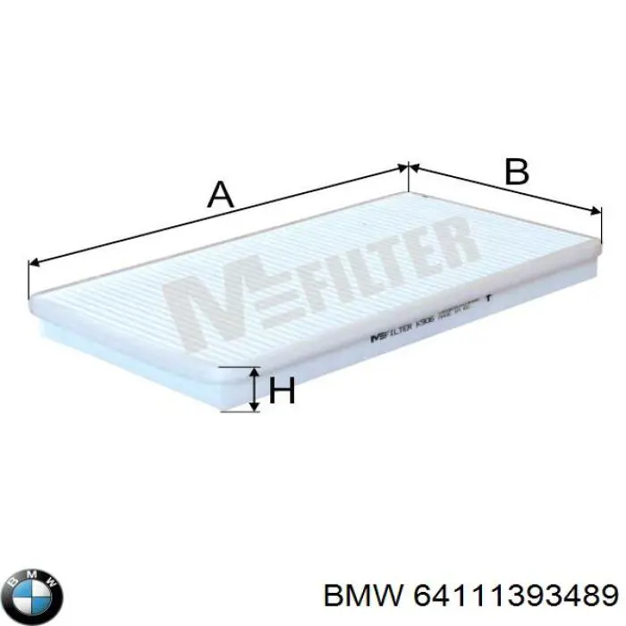 64111393489 BMW filtro habitáculo