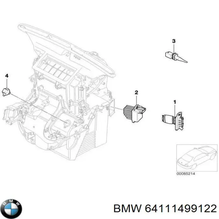64111499122 BMW Resistencia de calefacción