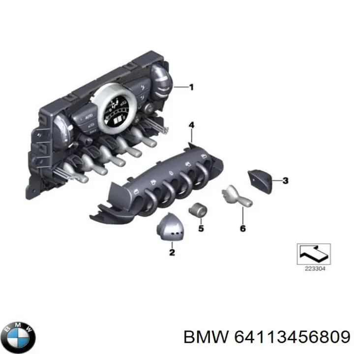 64113456809 BMW unidad de control, calefacción/ventilacion