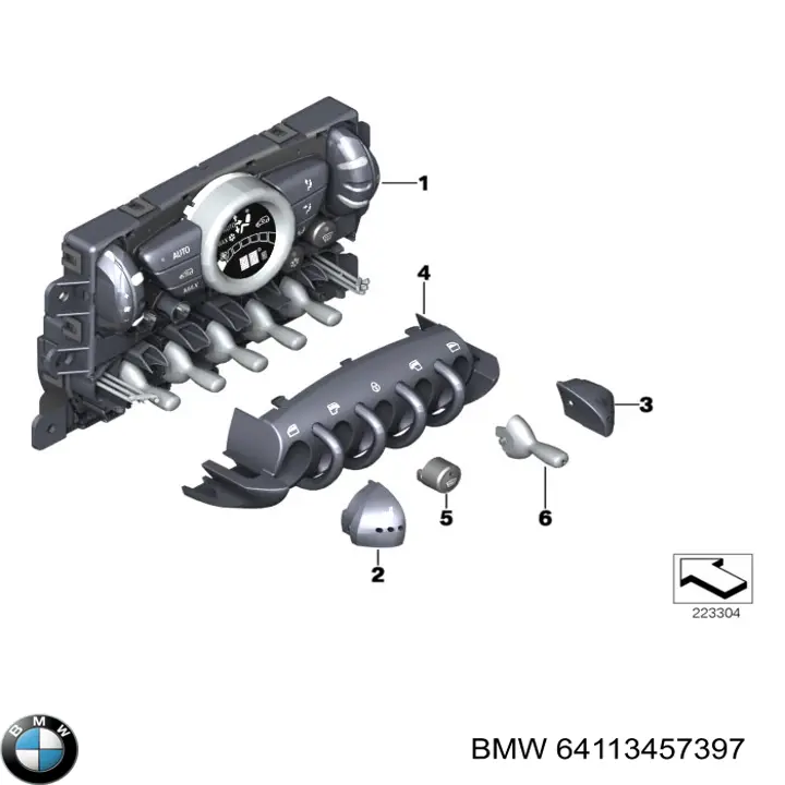 Módulo de modos de calefacción/aire acondicionado BMW 64113457397 precio, desde 92,56 EUR