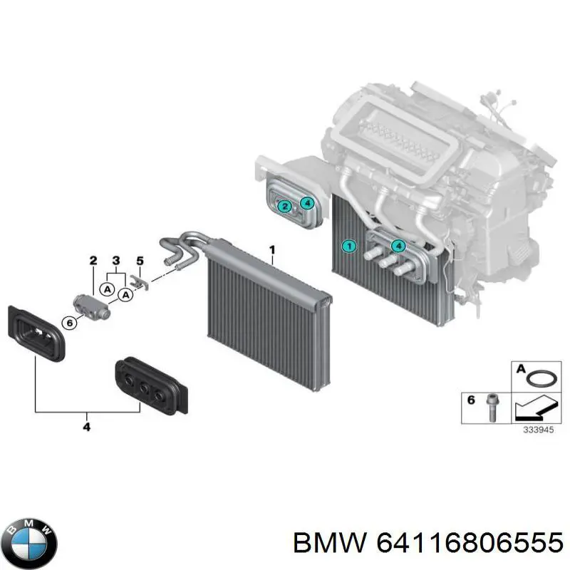 Evaporador de aire acondicionado BMW 64116806555 precio, desde 95,83 EUR