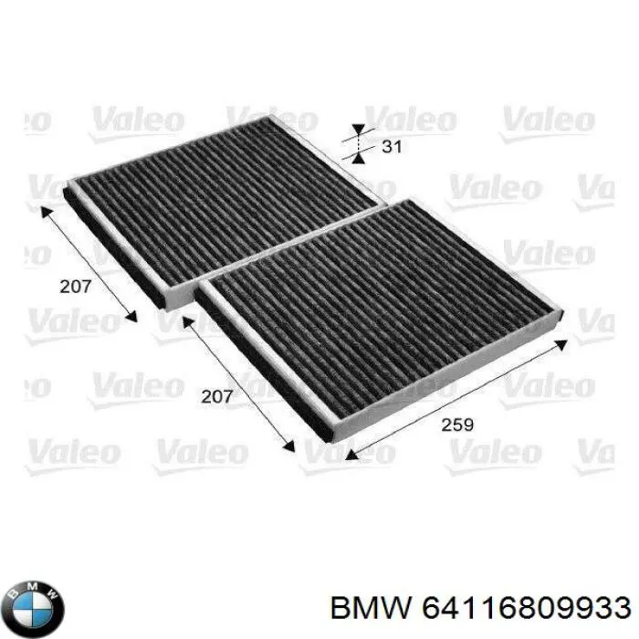 Filtro de cabina BMW 64116809933 precio, desde 27,79 EUR