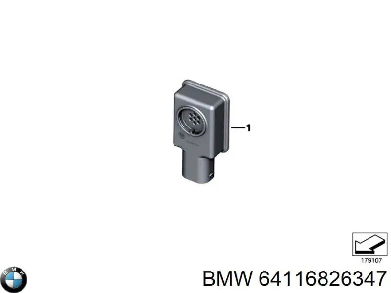 Sensor de contaminación del aire 64116833647 BMW