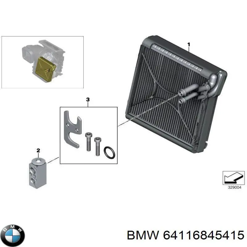 64116845415 BMW válvula de expansión, aire acondicionado