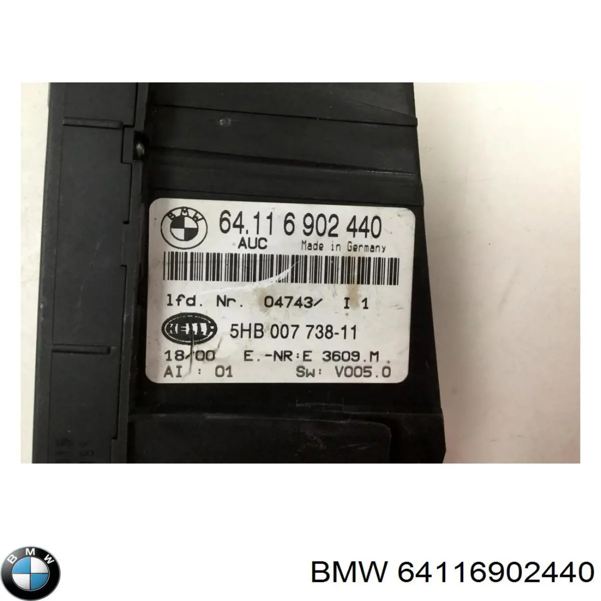 Unidad de control aire acondicionado 64116902440 BMW