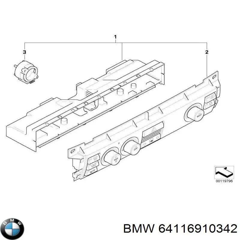 Comprar 64116910342 BMW Unidad de control aire acondicionado