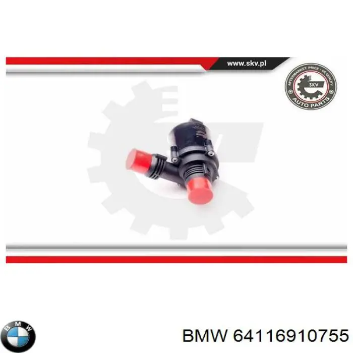 Bomba de agua eléctrica auxiliar BMW 64116910755