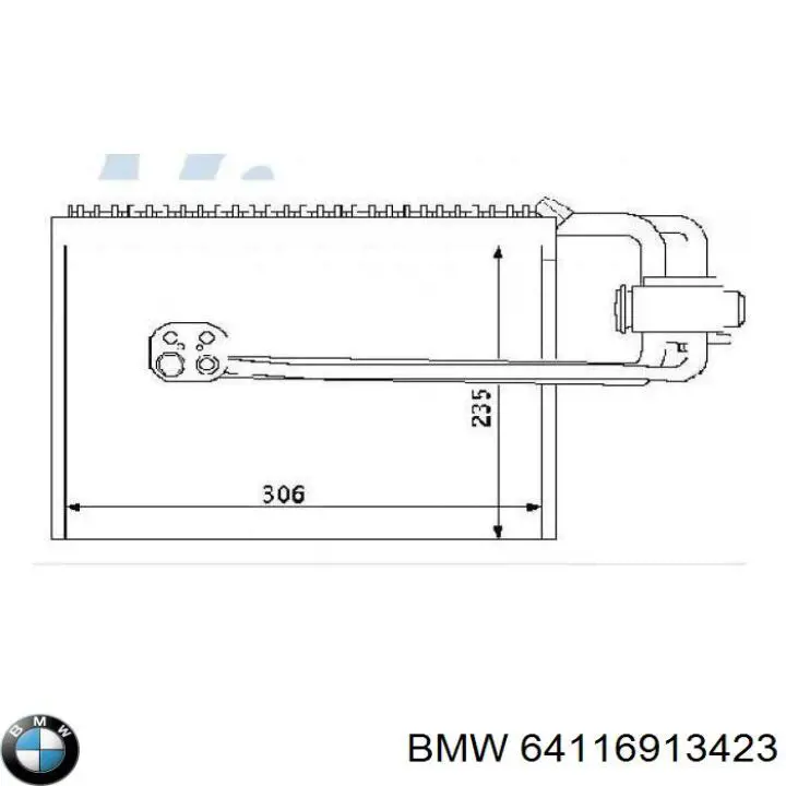 Evaporador, aire acondicionado para BMW 7 (E65, E66, E67)