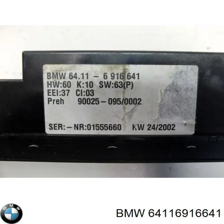 64116916641 BMW