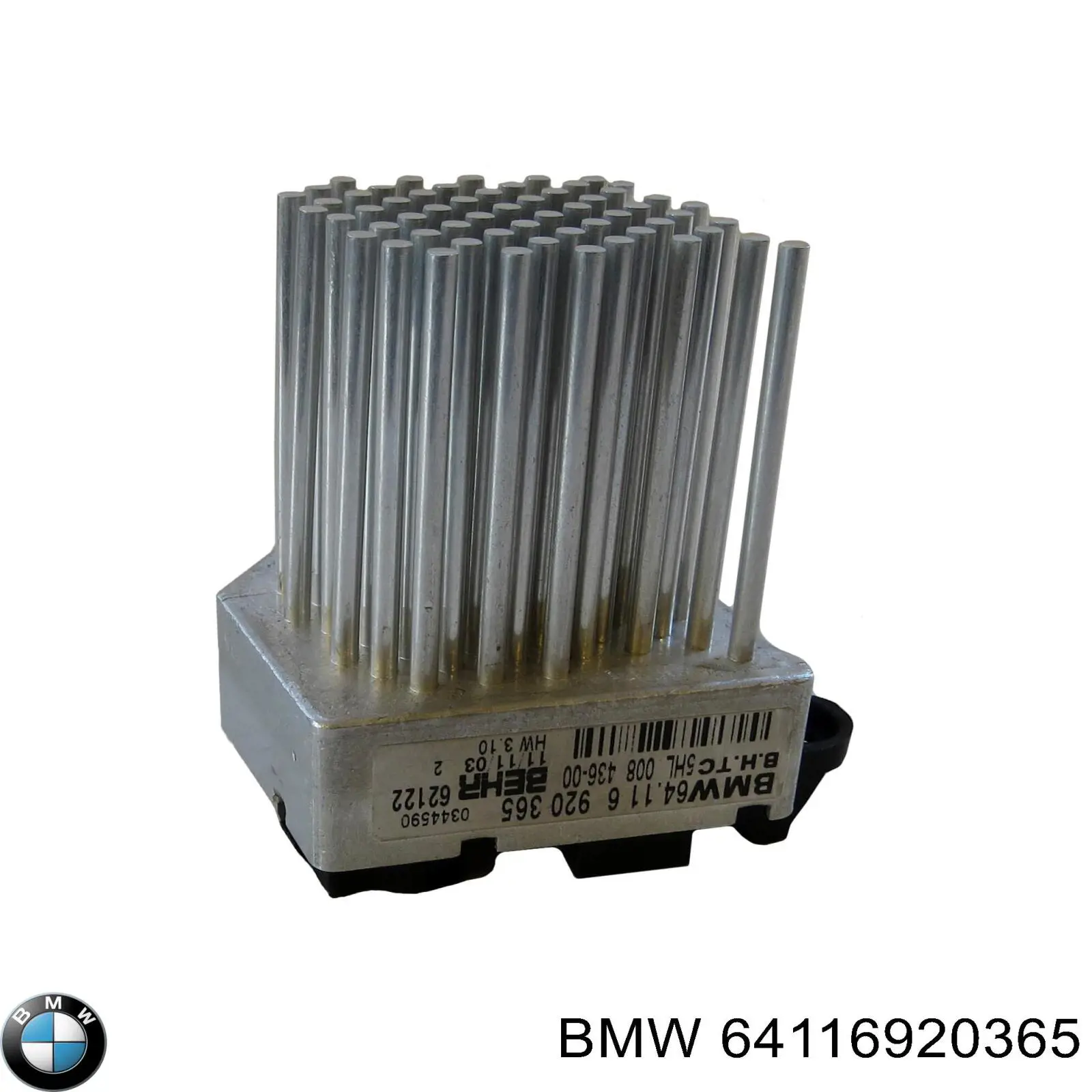 Resitencia, ventilador habitáculo BMW 64116920365