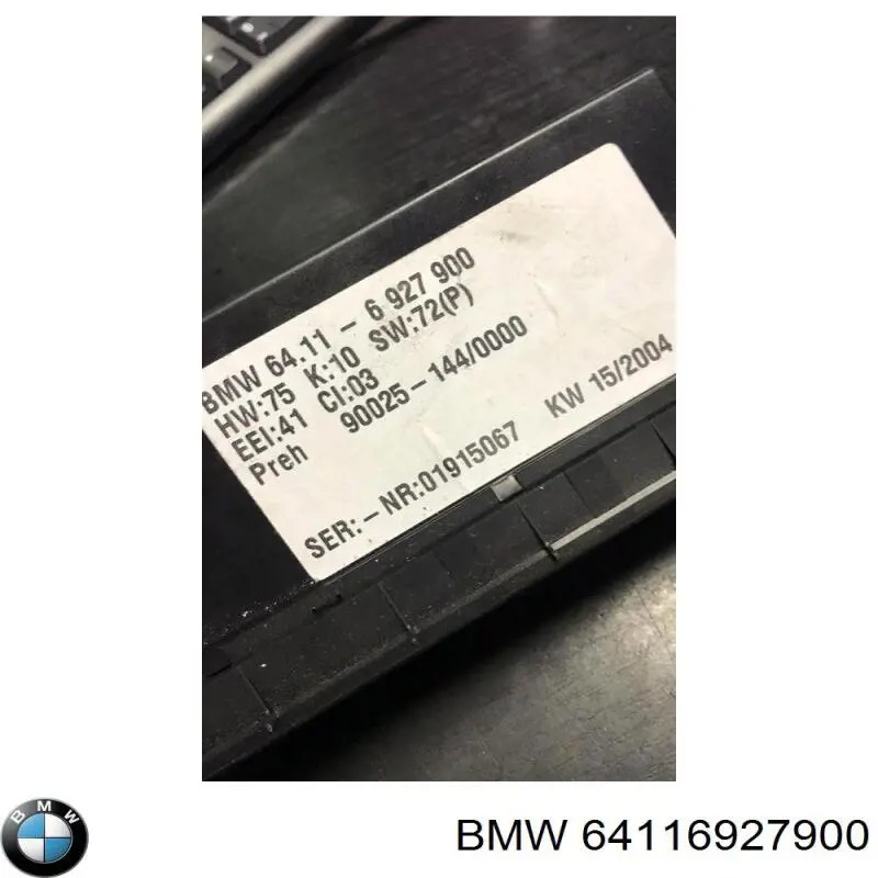 Módulo de modos de calefacción/aire acondicionado BMW 64116927900 precio, desde 1603,57 EUR