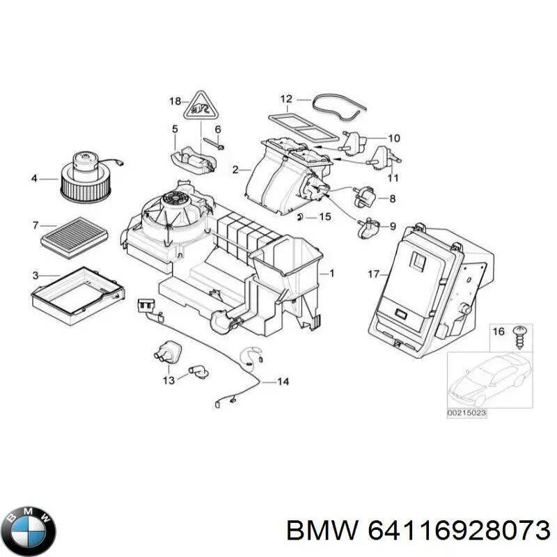 64116928073 BMW resitencia, ventilador habitáculo