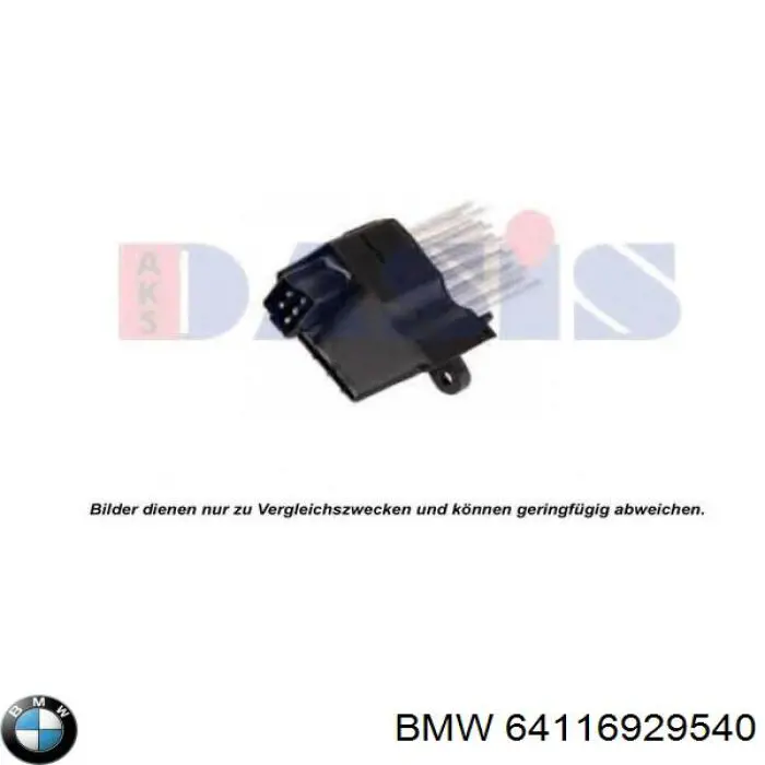 64116929540 BMW resitencia, ventilador habitáculo