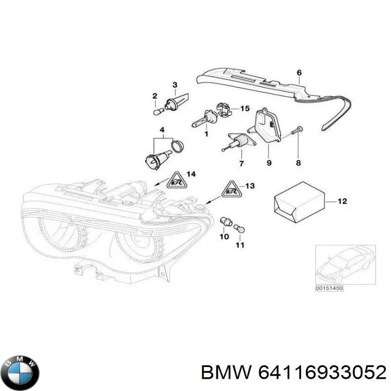 64116933052 BMW sensor de contaminacion de el aire