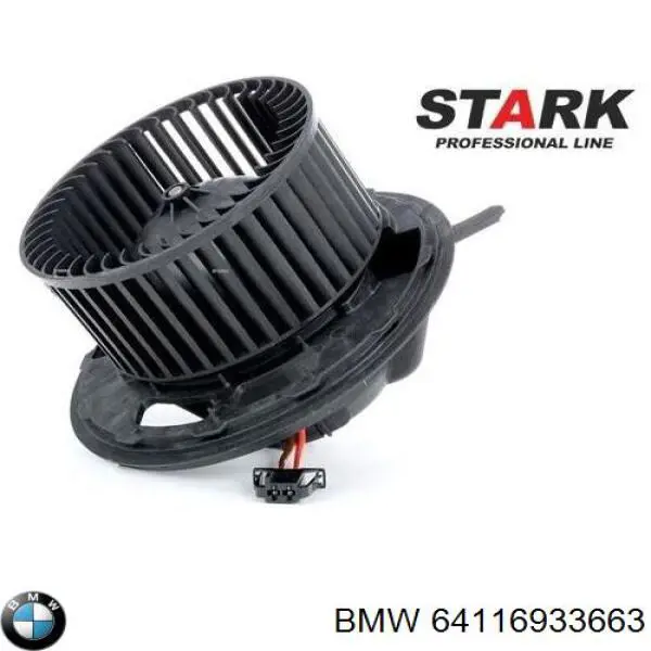 Ventilador habitáculo 64116933663 BMW