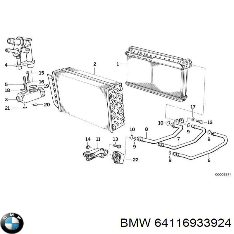 64116933924 BMW clips de fijación de pasaruedas de aleta delantera