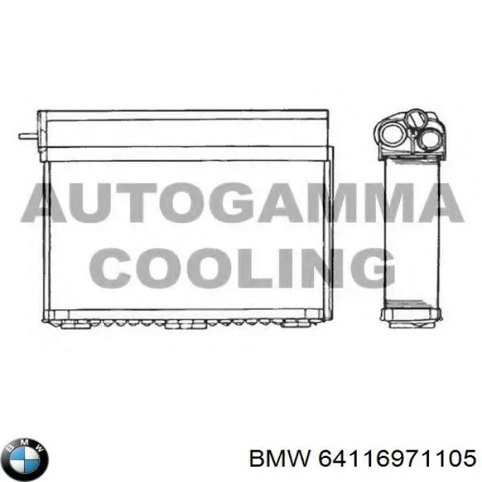 64116971105 BMW radiador de calefacción