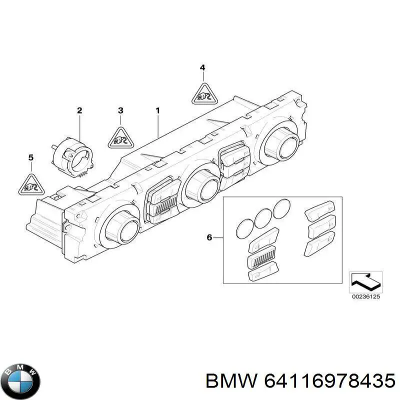 Módulo de modos de calefacción/aire acondicionado BMW 64116978435 precio, desde 117,61 EUR