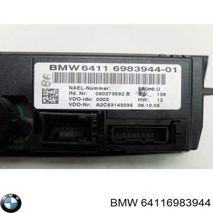 Unidad de control aire acondicionado 64119119683 BMW