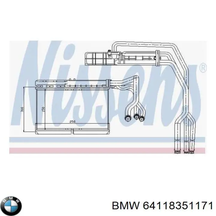Radiador de calefacción BMW 64118351171 precio, desde 55,90 EUR