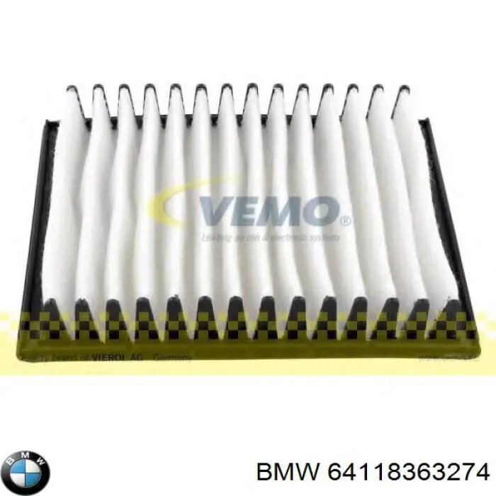 64118363274 BMW filtro de habitáculo