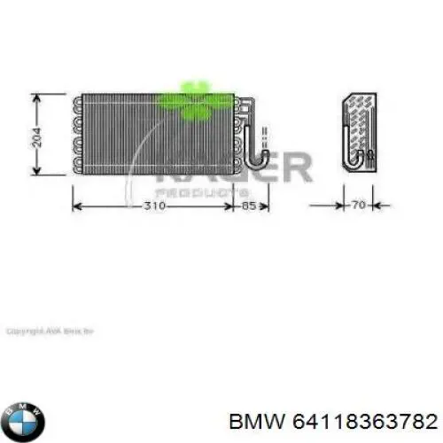 Evaporador de aire acondicionado BMW 64118363782 precio, desde 114,10 EUR