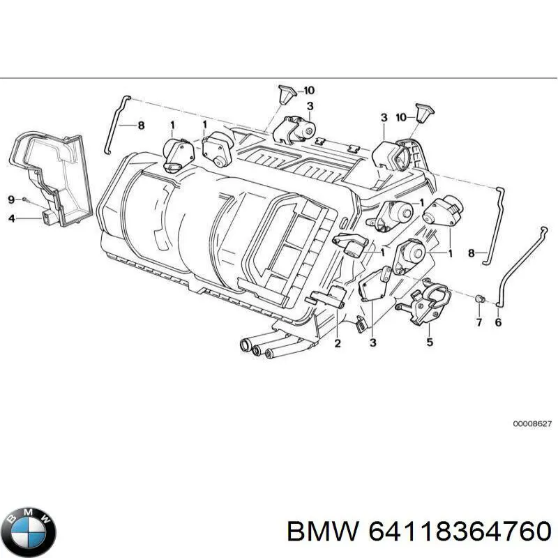 Actuador de compuerta de la calefacción para BMW 5  E34
