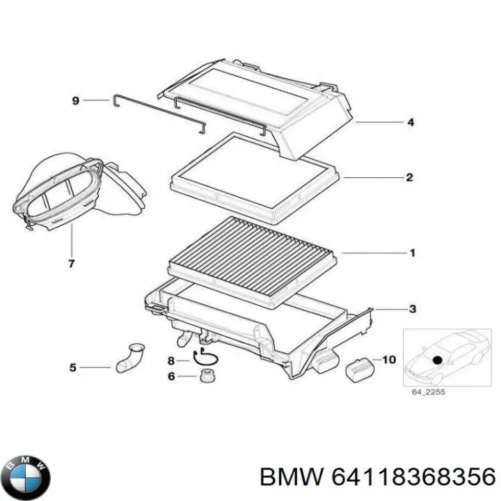  BMW 64118368356 precio, desde 11,21 EUR