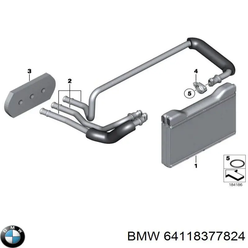Comprar 64118377824 BMW Anillo de sellado del tubo del radiador de la calefacción