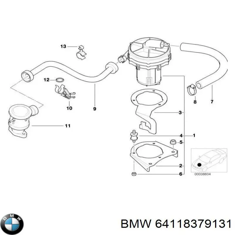 Comprar 64118379131 BMW Anillo de sellado del tubo del radiador de la calefacción