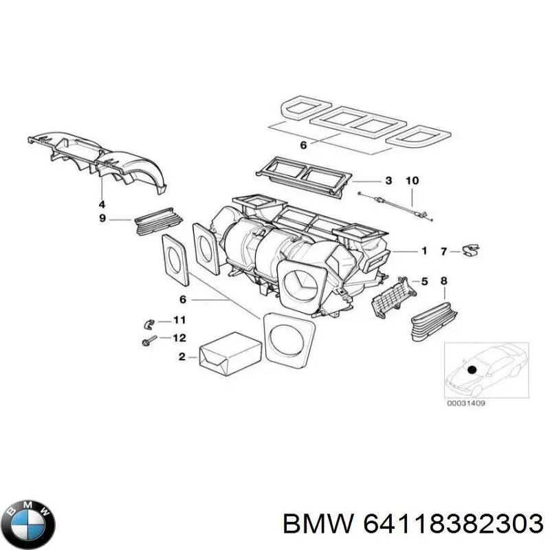 Caja de ventilador habitáculo completo BMW 5 (E39)