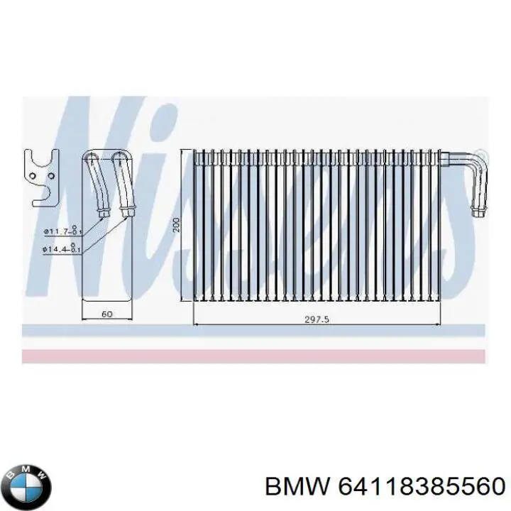 Comprar 64118385560 BMW Evaporador de aire acondicionado