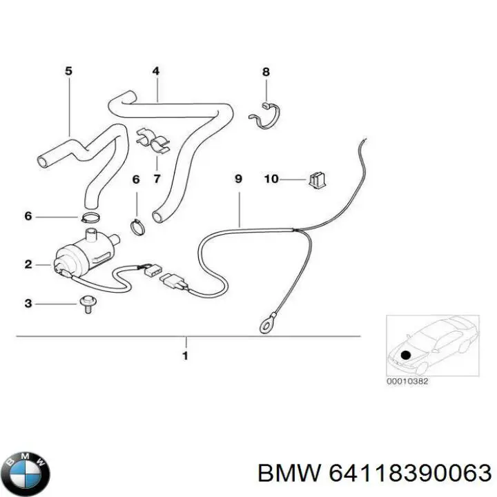 Comprar 64118390063 BMW Bomba de agua eléctrica auxiliar