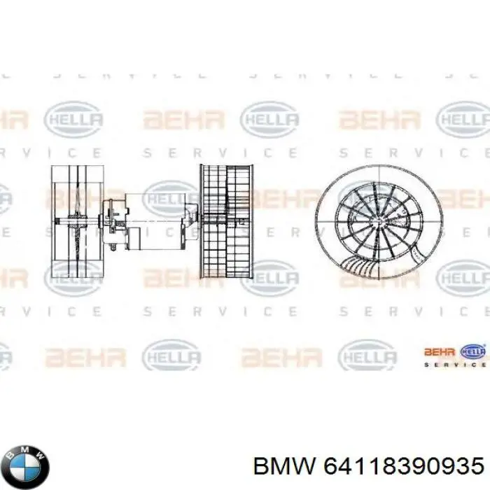 Comprar 64118390935 BMW Motor de calefacción