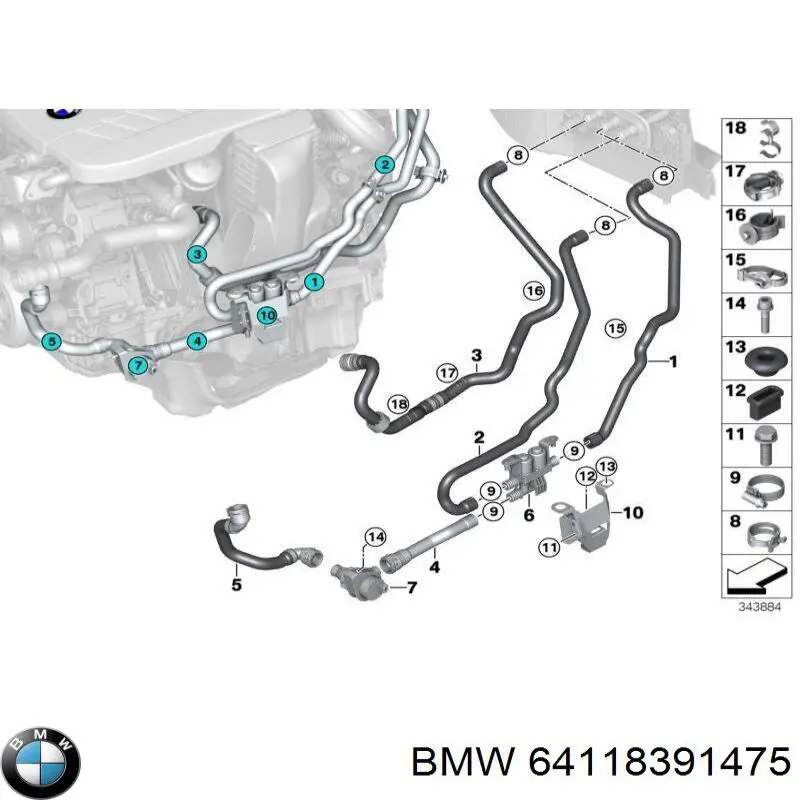  BMW 64118391475