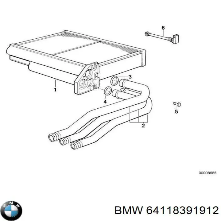 Radiador de calefacción BMW 64118391912 precio, desde 442,13 EUR
