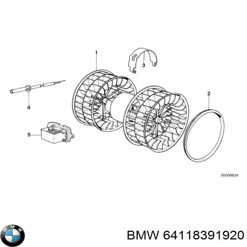1388175 BMW Ventilador de habitáculo