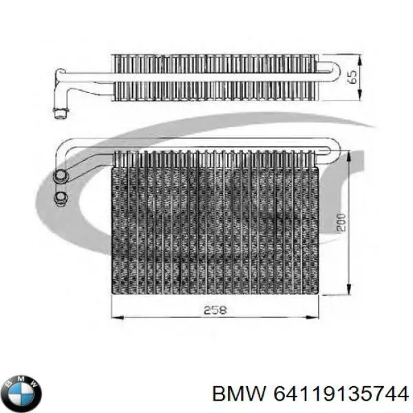 Comprar 64119135744 BMW Evaporador de aire acondicionado