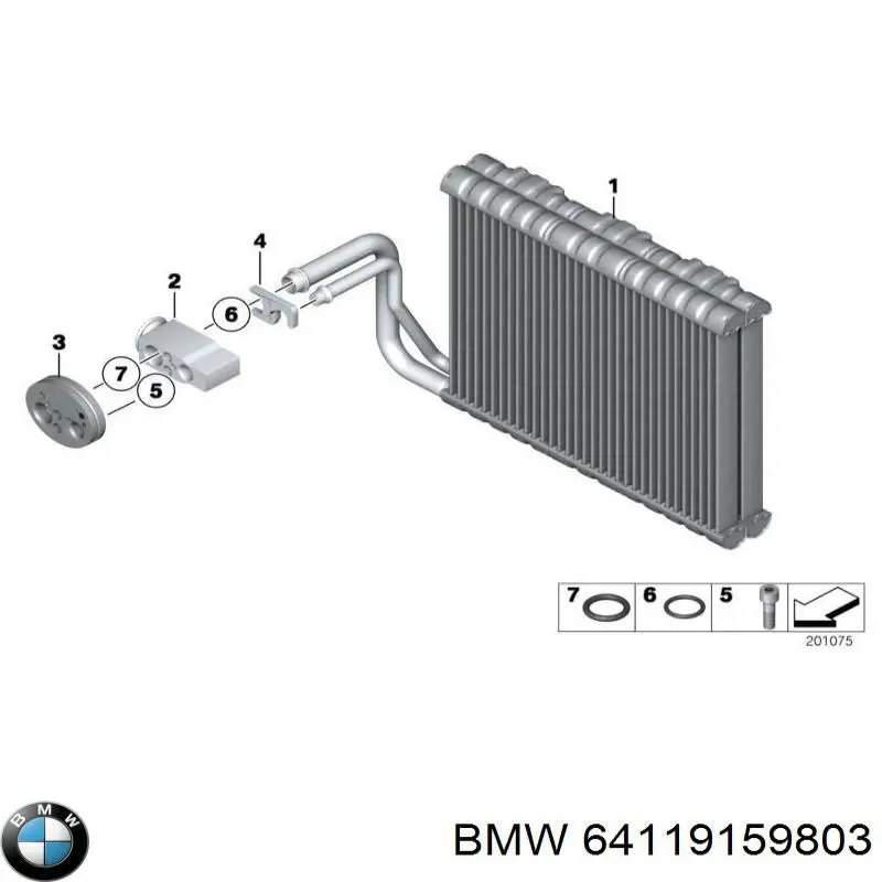 Comprar 64119159803 BMW Válvula TRV del aire acondicionado