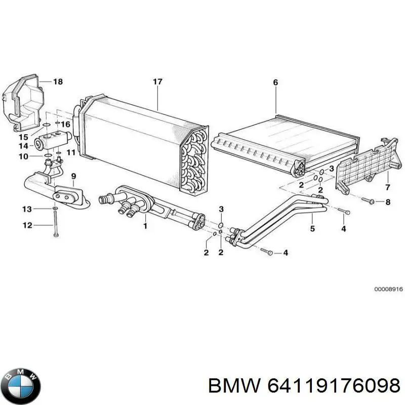 Radiador de calefacción BMW 64119176098 precio, desde 1255,95 EUR