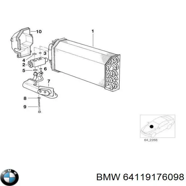 Comprar 64119176098 BMW Radiador calefacción