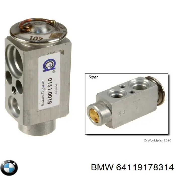 64119178314 BMW válvula de expansión, aire acondicionado