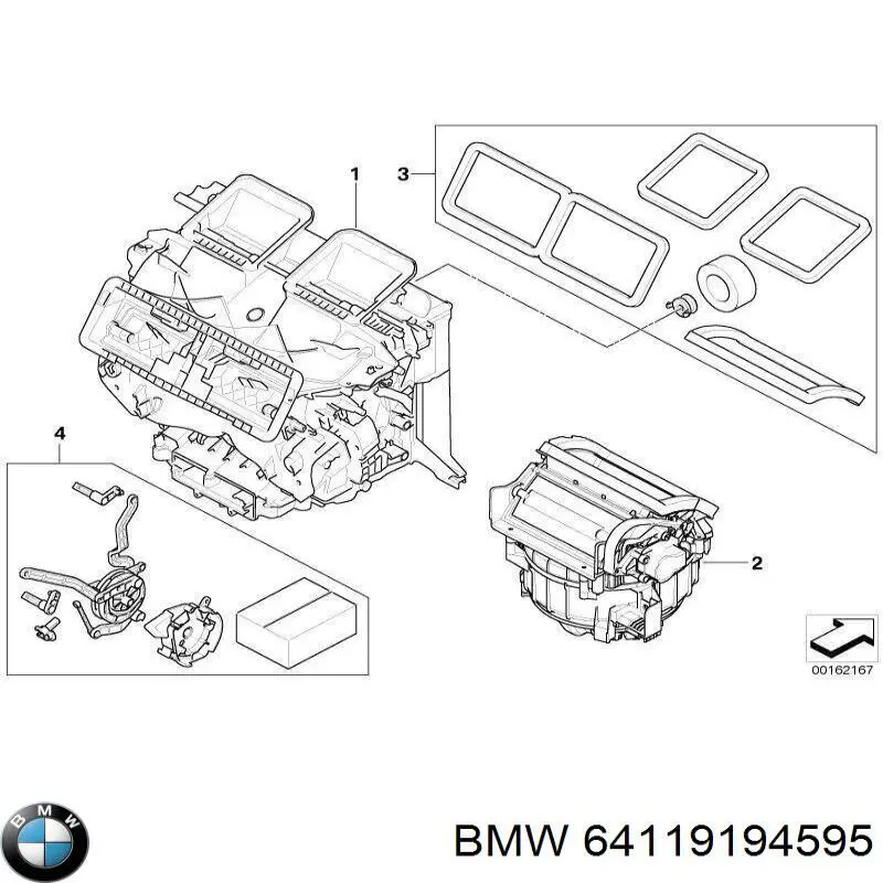 Radiador calefacción 64119194595 BMW